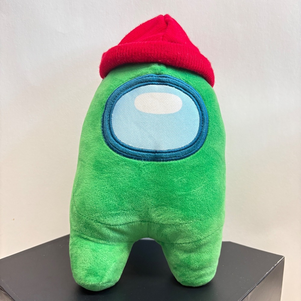 Among Us Green Crewmate Plush with Red Beanie Hat 12 Inch Toikido YuMe Toys